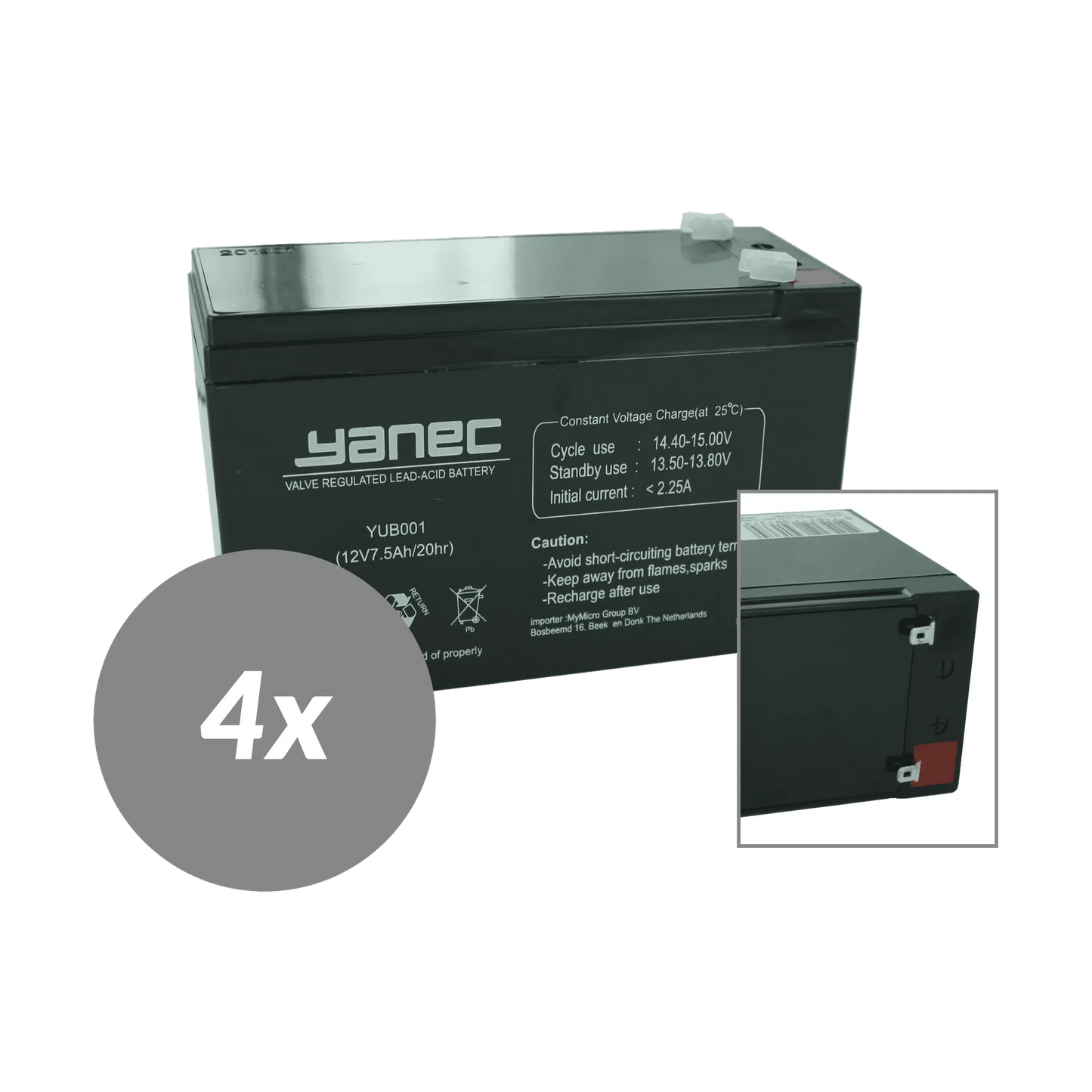 Yanec UPS Batterij Vervangingsset RBC25 (Excl. Kabels)