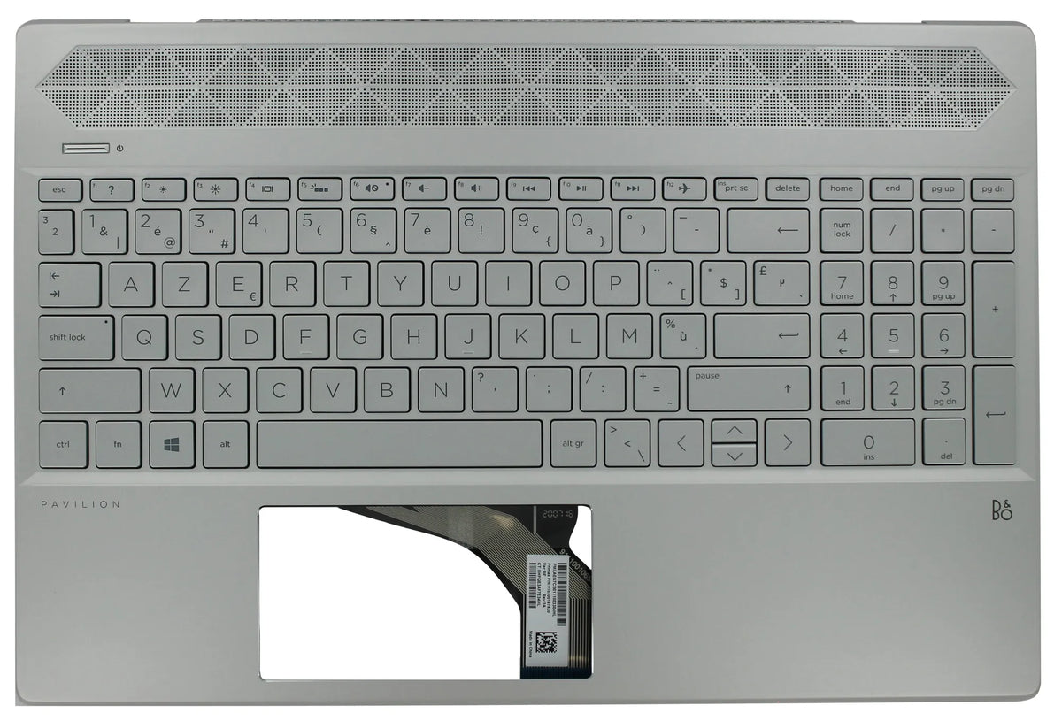 Clavier AZERTY BE + Capot Supérieur, Rétroéclairé pour Ordinateur Portable HP