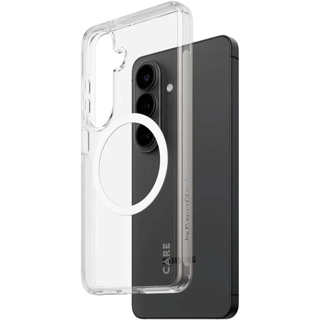 CARE by PanzerGlass Urban Explorer Case Transparent w. White Qi Samsung Galaxy S26