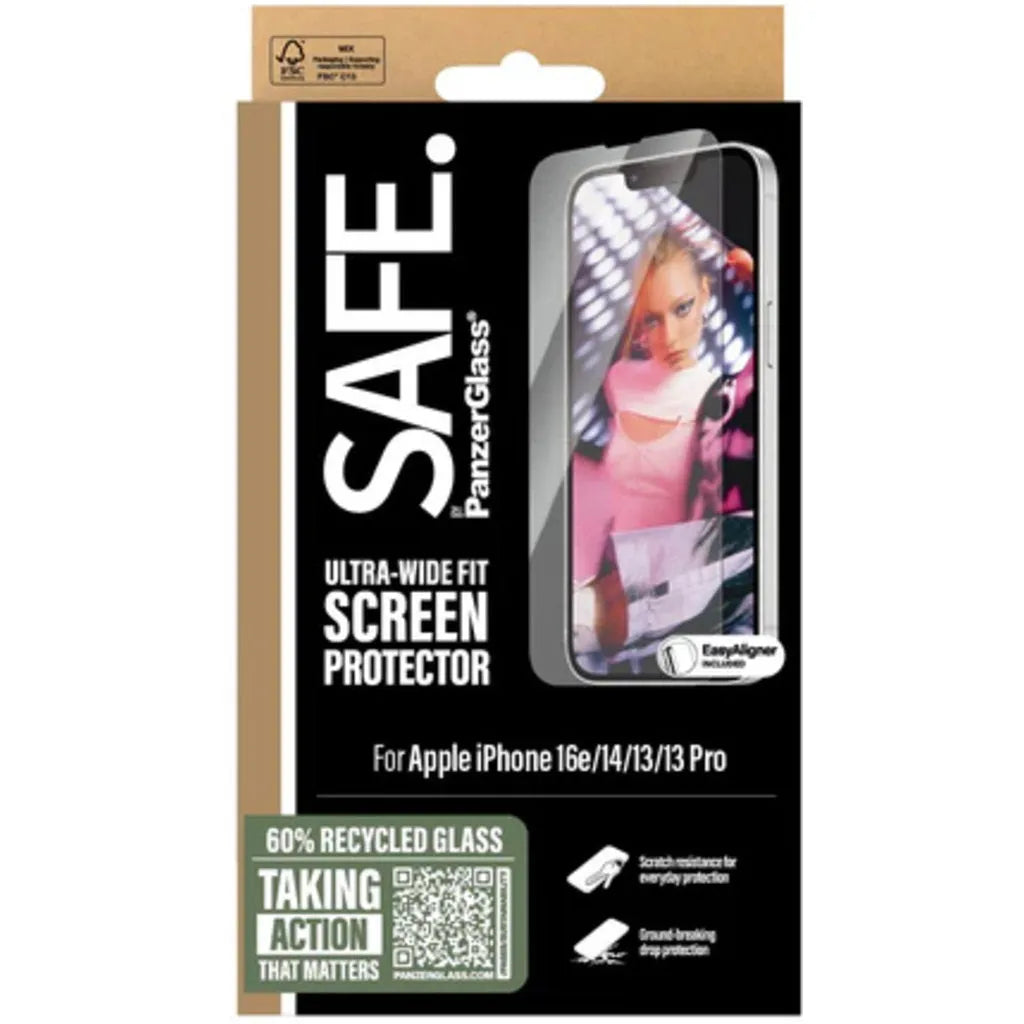 SAFE by Panzerglass Apple iPhone 17e/16e/14/13/13 Pro - Ultra-Wide-Fit