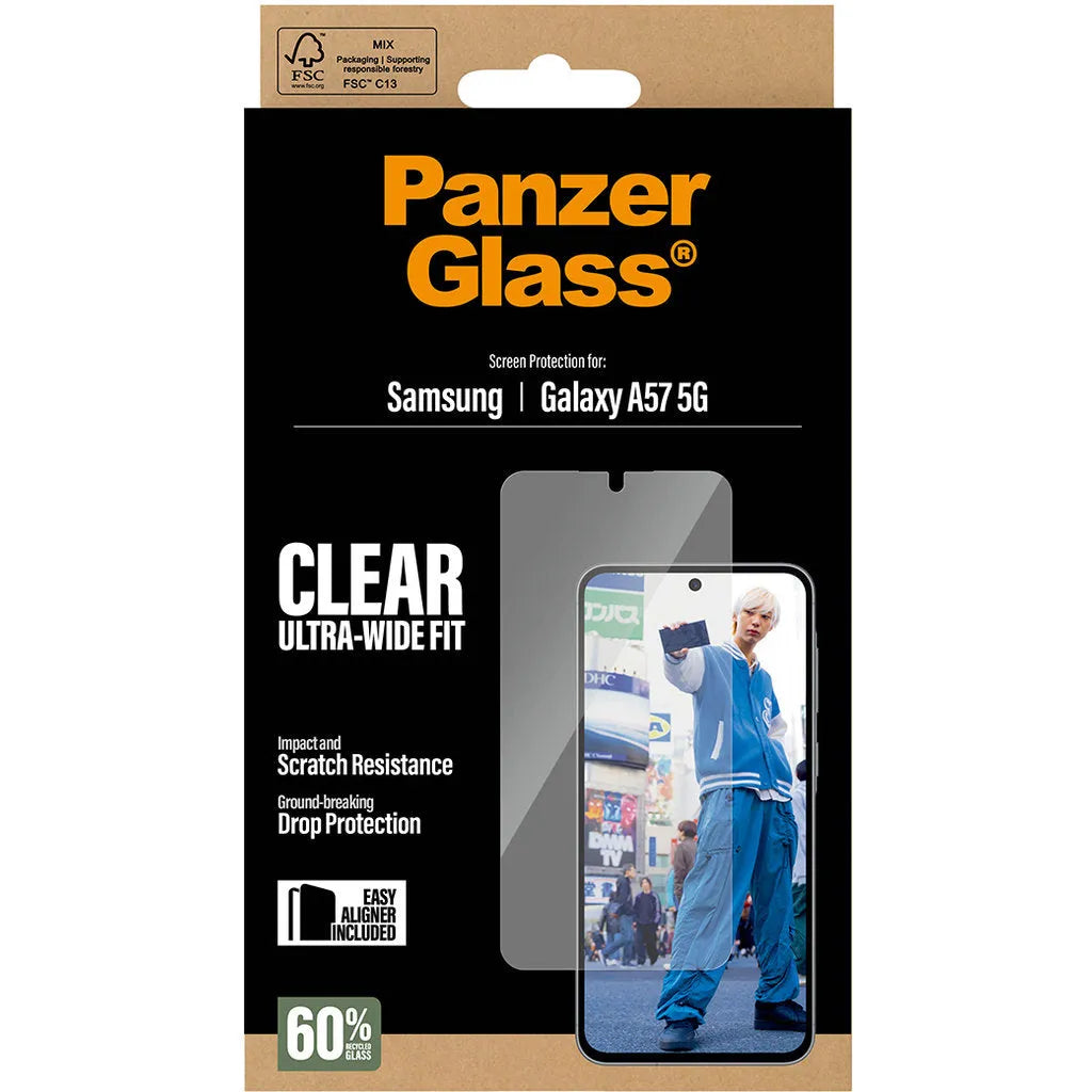 PanzerGlass Samsung Galaxy A57 5G Ultra-Wide Fit with EasyAligner