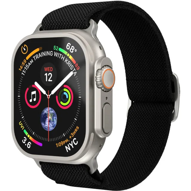 Vonmählen Classic Nylon Loop für Apple Watch 40 - 41 - 42mm Einheitsgröße Schwarz