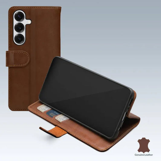 Mobilize Leather Wallet Samsung Galaxy S25 5G Brown