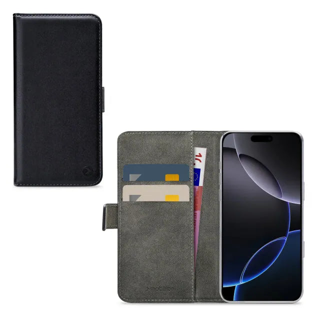 Mobilize Classic Gelly Wallet Book Case Apple iPhone 16 Pro Max Noir