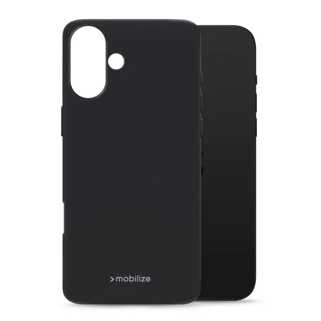 Mobilize Rubber Gelly Case Apple iPhone 16 Noir mat