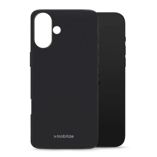 Mobilize Rubber Gelly Case Apple iPhone 16 Noir mat