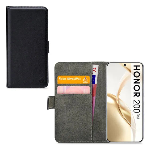 Mobilize Classic Gelly Wallet Book Case Honor 200 Schwarz