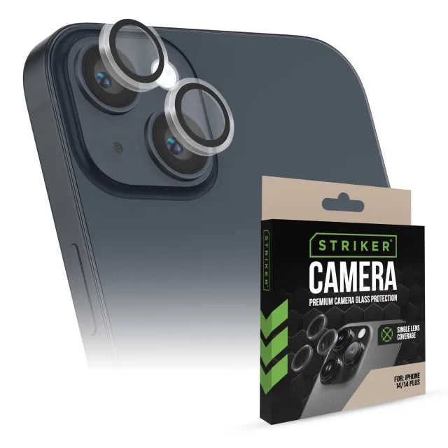 Striker Single Lens Glass Camera Protector - Transparent - Apple iPhone 14/14 Plus