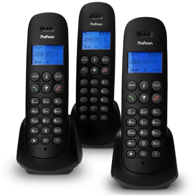 PDX-300 Profoon DECT Telefon Triple Schwarz