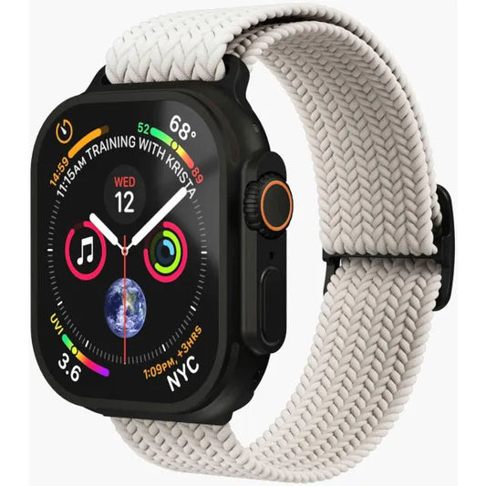 Vonmählen Woven Loop For Apple Watch 44 - 45 - 46 - 49mm One Size Black/Cream