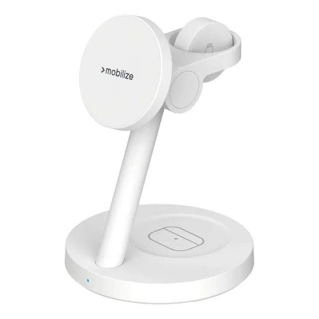 Mobilize 3in1 Charger Station MagSafe Compatible 25W Qi2.2 White