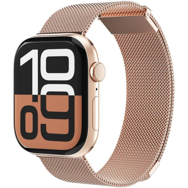 Vonmählen Bracelet milanais 2 pour Apple Watch 44 - 45 - 46 - 49mm Taille unique Or rose