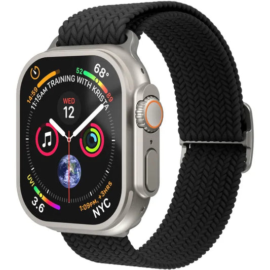 Vonmählen Woven Loop For Apple Watch 44 - 45 - 46 - 49mm One Size Silver/Black