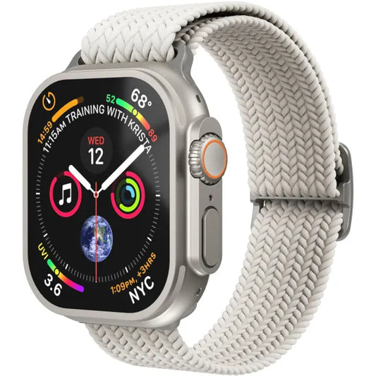 Vonmählen Woven Loop For Apple Watch 44 - 45 - 46 - 49mm One Size Silver/Cream