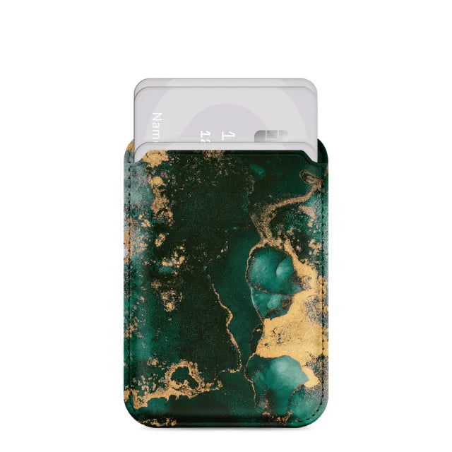 MIO Green Marble Magsafe Kompatible Kartenhülle