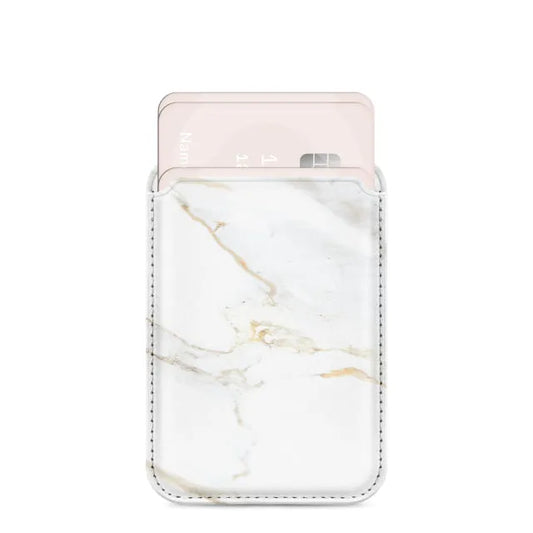 MIO White Marble Magsafe Compatible Card Holder