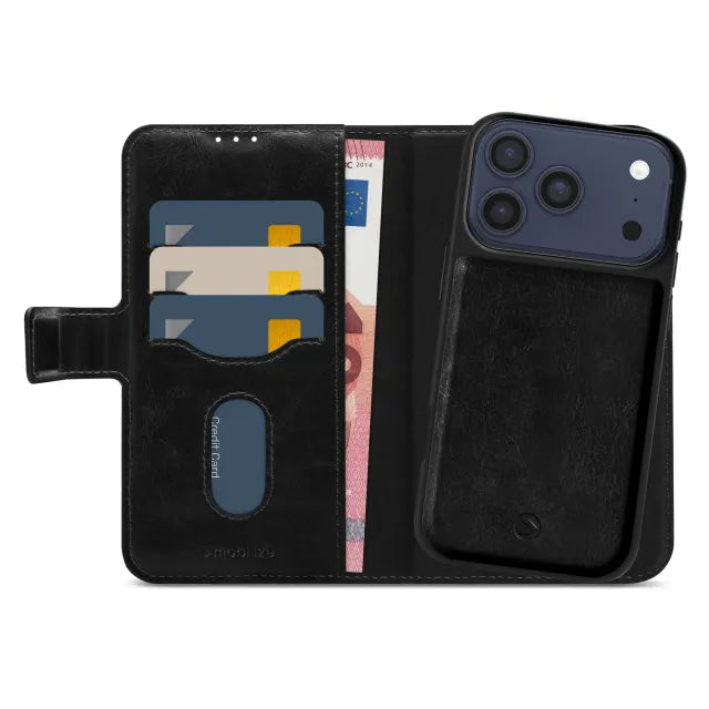 Mobilize 2in1 MagSafe kompatibles Gelly Wallet Case Apple iPhone 17 Pro Schwarz