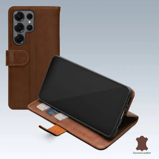 Mobilize Leather Wallet Samsung Galaxy S25 Ultra 5G Brown