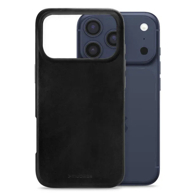 Mobilize Magsafe Compatible Premium Leder Case Apple iPhone 17 Pro Schwarz
