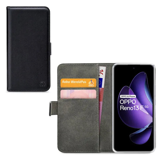 Mobilize Classic Gelly Wallet Book Case OPPO Reno13 F 5G Schwarz