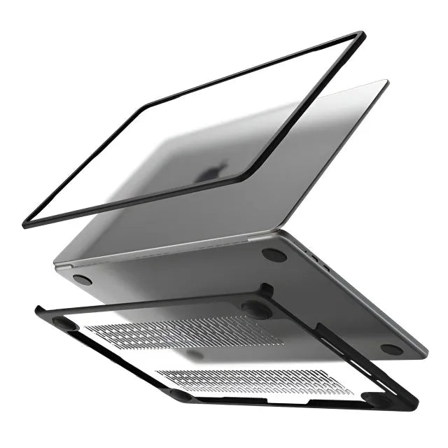 Mobilize Schutzhülle für Apple MacBook Pro 16 Zoll (2021 - 2026) Transparent Schwarz