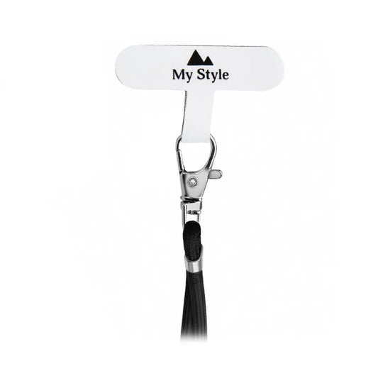 My Style Nylon Patch for Lanyard 5 Pieces - White  (No metal ring)