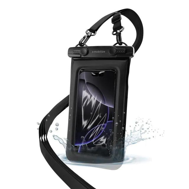 Mobilize Universal Wasserdichte Schwimmtasche IP68 inkl. Umhängeband Schwarz
