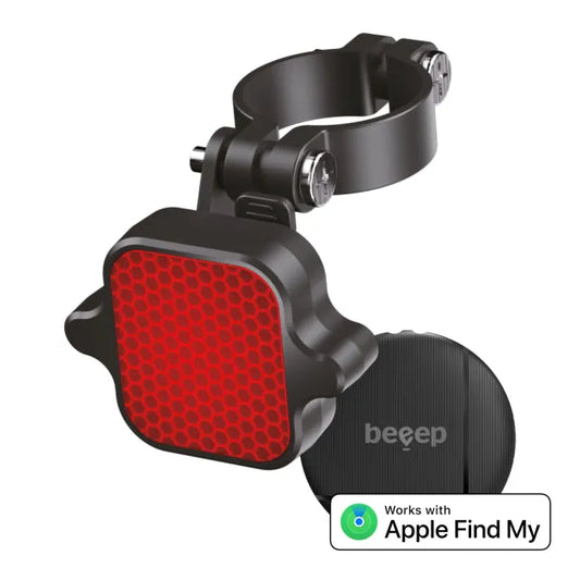 Beeep BeTag Find My Tracker Schwarz & Rücklichtreflektor