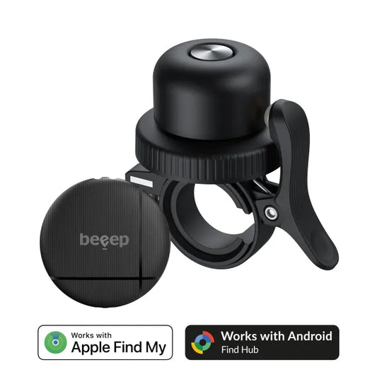 Beeep OneTag Apple Find My & Android Tracker Schwarz & Fahrradklingel