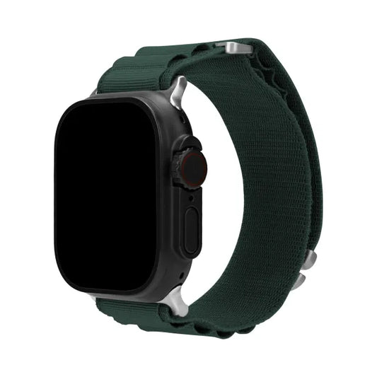 Mobilize Nylon Watch Band - Alpine - Titanium Connector - for Apple 42/44/45/49mm - Dark Green