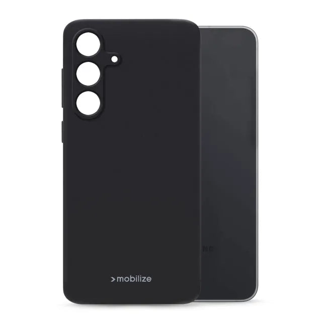 Mobilize Coque Souple en Gel de Caoutchouc Samsung Galaxy S25 FE Noir Mat