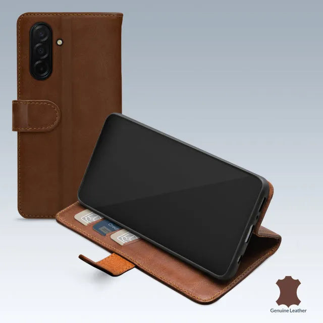 Mobilize Housse Portefeuille en Cuir Samsung Galaxy A27 5G Marron