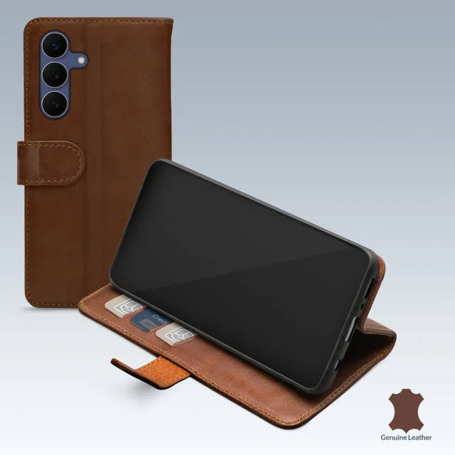 Mobilize Leather Wallet Samsung Galaxy S25 FE 5G Marron