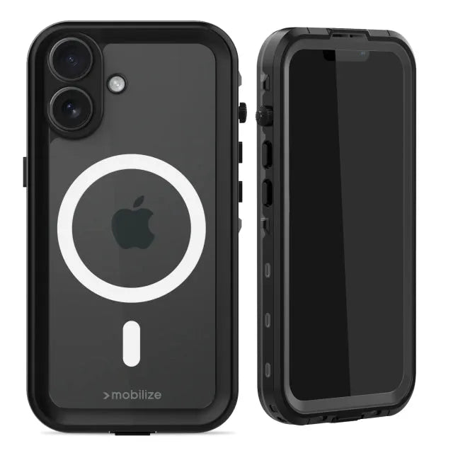 Mobilize MagSafe Compatible Waterproof Case Apple iPhone 16 Clear/Black