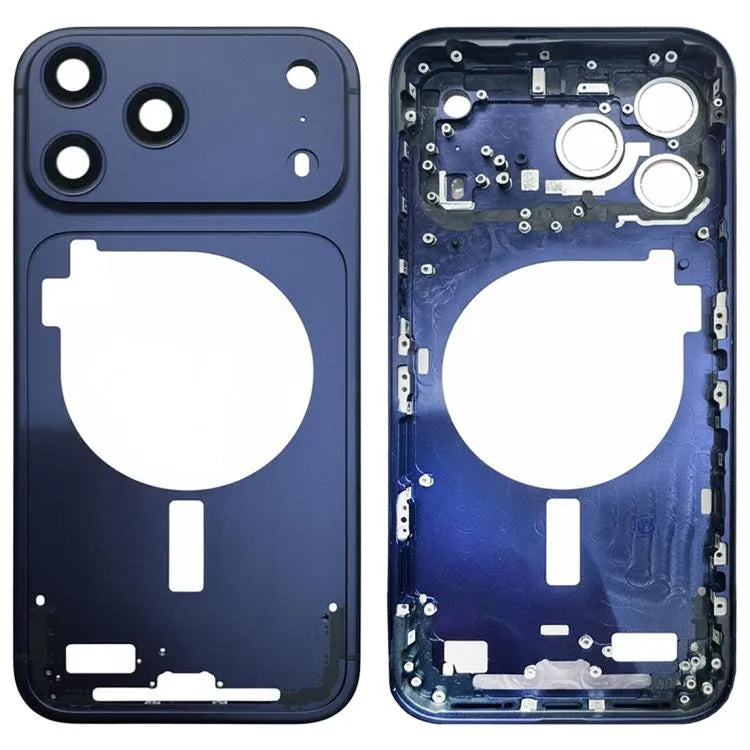 Middenframe-bezelplaat met cameralensafdekking voor iPhone 17 Pro (blauw)