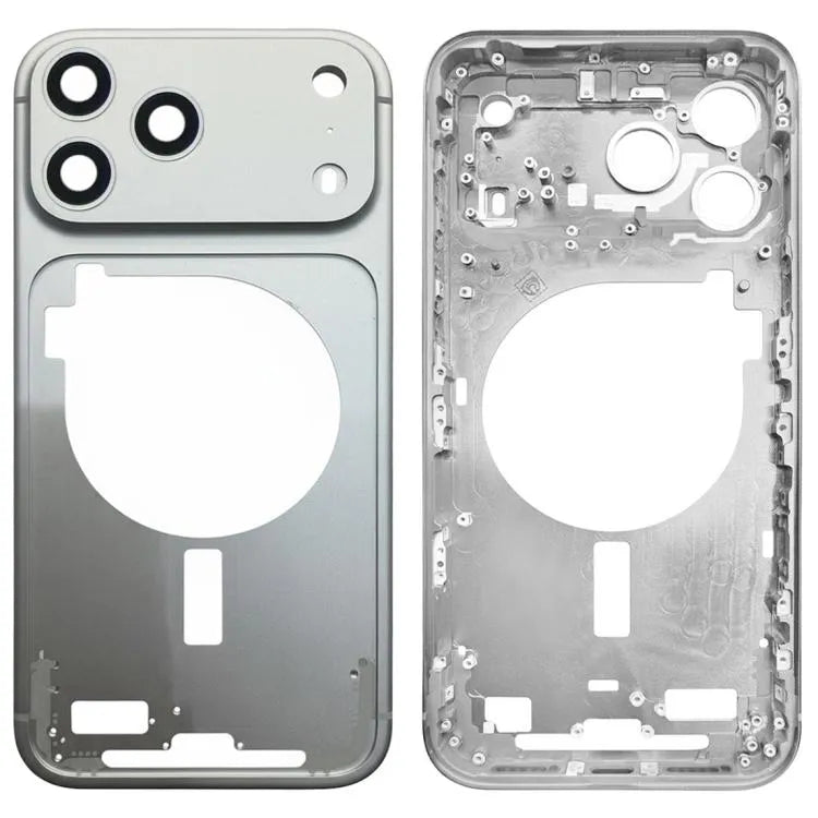 Middenframe-bezelplaat met cameralensafdekking voor iPhone 17 Pro (2025, zilver)