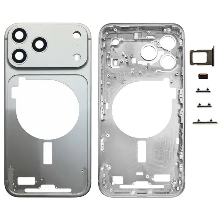 Middenframe-bezelplaat met cameralensafdekking voor iPhone 17 Pro Max (zilver)