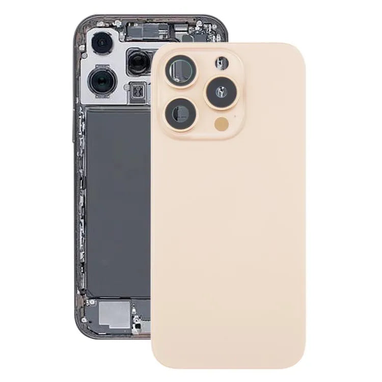 Originele glazen batterijcover met cameralensframe en MagSafe-magneet iPhone 16 Pro Max (goudkleurig)