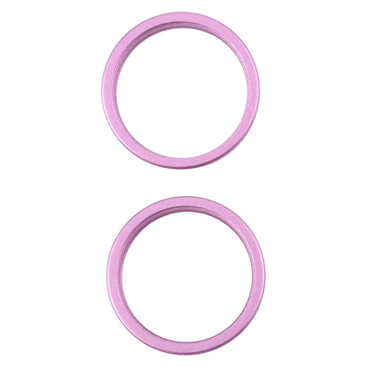 Achtercamera glazen lens met metalen beschermring voor iPhone 16 Plus (paars, set van 2)