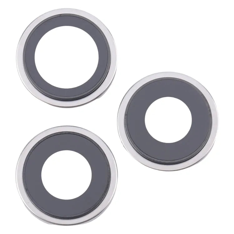 Pour iPhone 16 Pro, lot de 3 protections d'objectif d'appareil photo (argent)