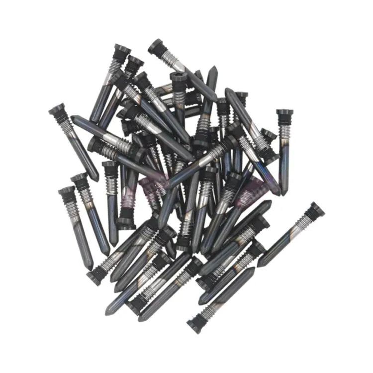 Oplaadpoort-schroeven 100 stuks voor iPhone 16 Plus (zwart)
