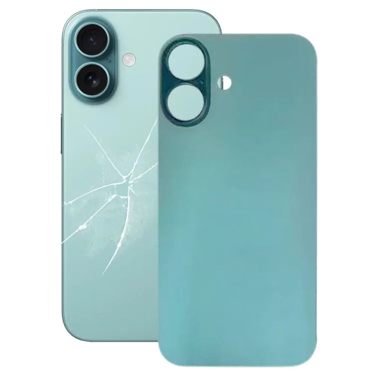 Glazen achterkant met groot cameragat voor iPhone 16 Plus (groen)