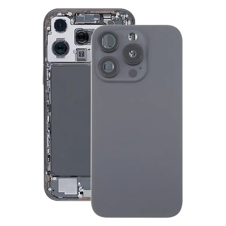 Originele glazen batterij-achtercover met cameralensframe met MagSafe-magneet voor iPhone 16 Pro (zwart)