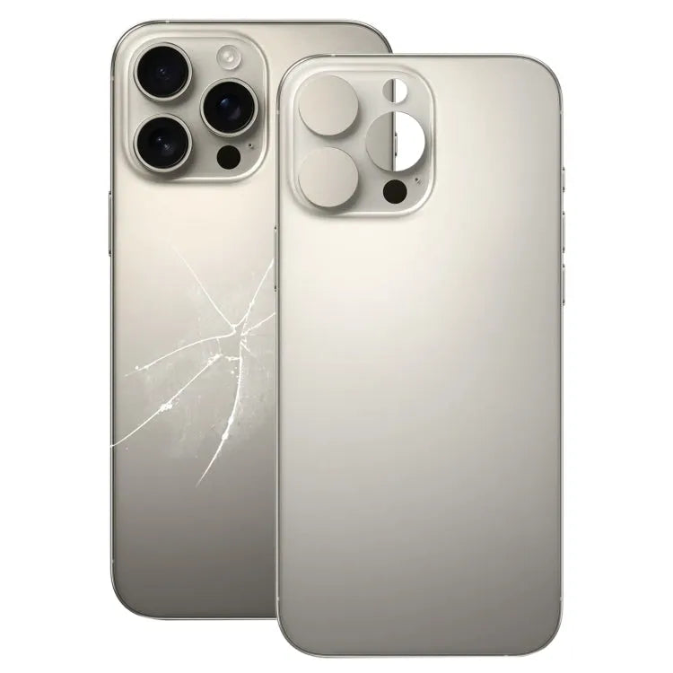 Glazen achterklep groot cameragat iPhone 16 Pro (titanium)