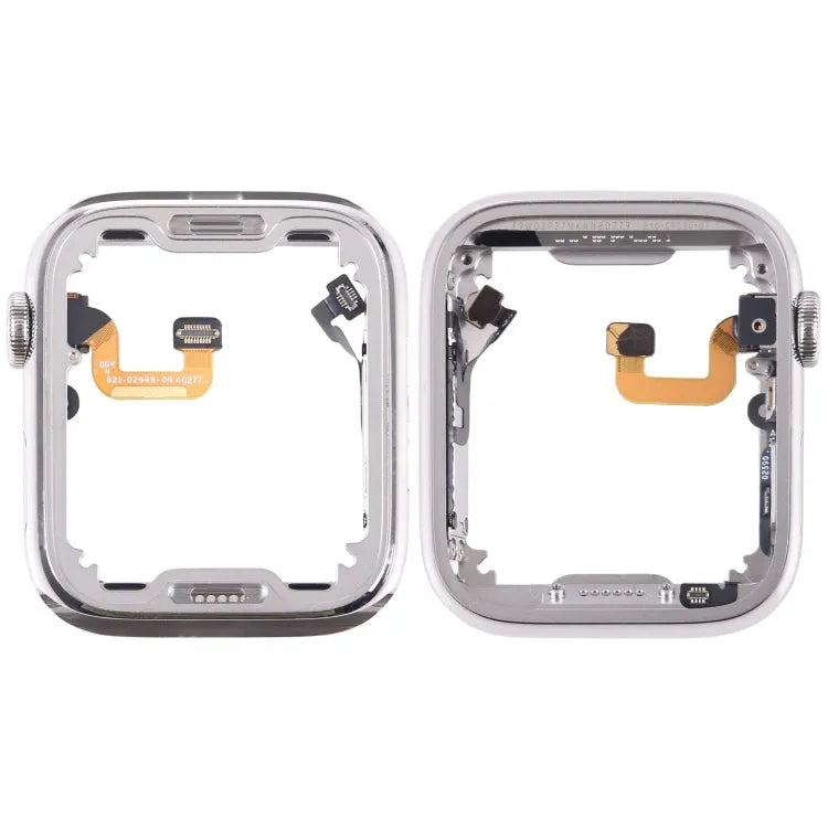 Apple Watch Series 6 44 mm LTE roestvrijstalen middenframe-bezelplaat met luidspreker-, voedings- en draaias-flexkabel