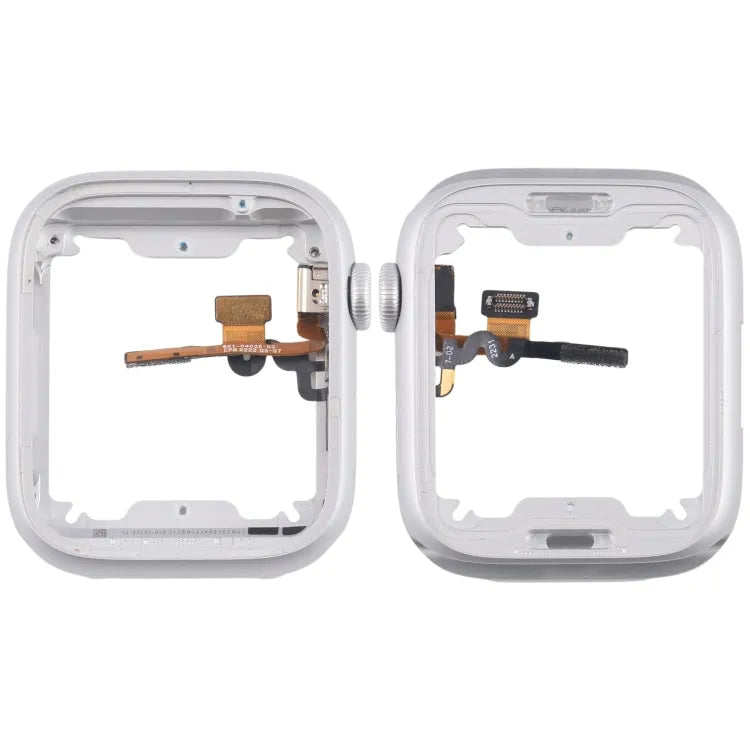 Apple Watch Series 8 / 9 41 mm GPS aluminiumlegering middenframe-bezelplaat met Crown Spin Axis flexkabel (zilver)