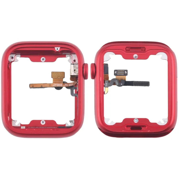Apple Watch Series 7 / 8 / 9 45 mm GPS aluminiumlegering middenframe-bezelplaat met Crown Spin Axis flexkabel (rood)