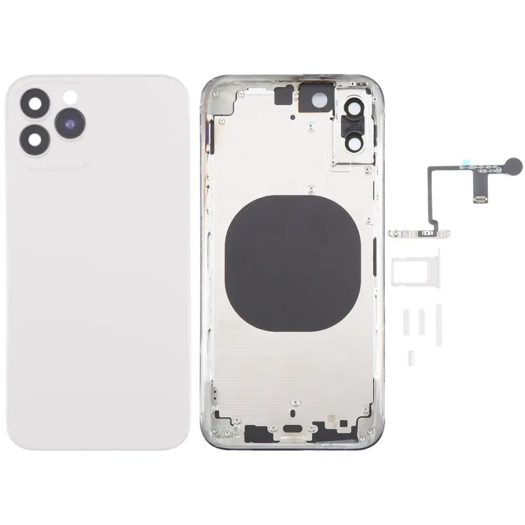 Achtercover met iPhone 15 Pro-uiterlijk voor iPhone XS (wit)
