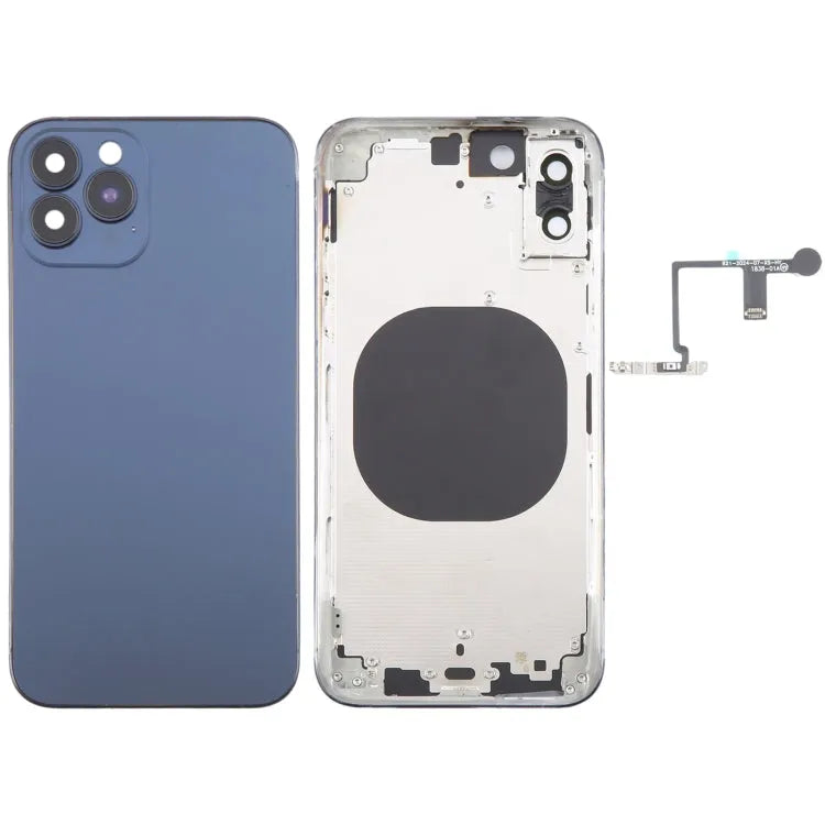 Achterkant met iPhone 15 Pro-uiterlijk voor iPhone XS (blauw)