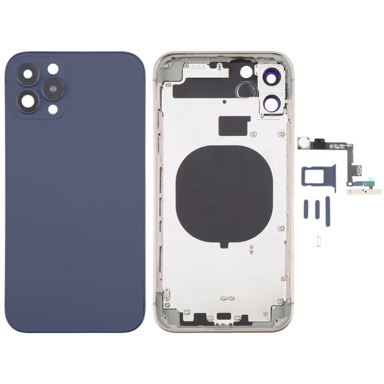 Achterkant met iPhone 15 Pro-uiterlijk voor iPhone 11 (blauw)